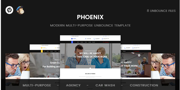 Phoenix – Multi-Purpose Unbounce Template — Theme by Themeforest