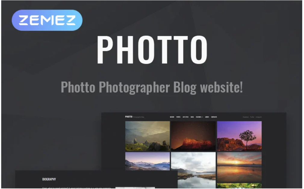 Photto - Photographer Blog Elementor WordPress Theme