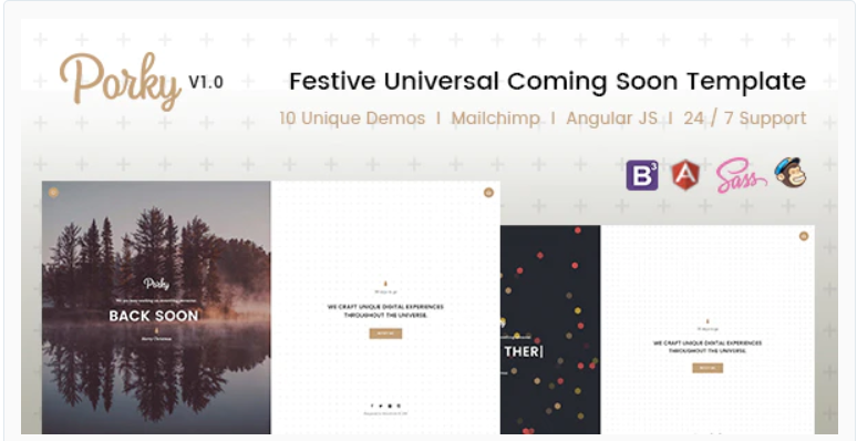 Porky – Responsive HTML5 Coming Soon Template