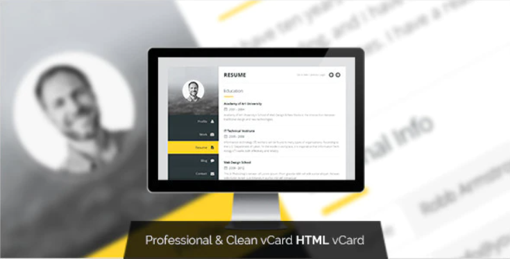 Premium Layers: HTML vCard & Resume Template
