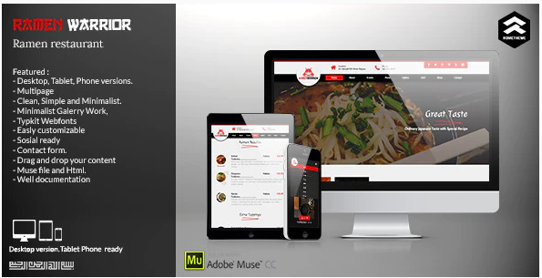 Ramen Warrior – Asian Restaurant Muse Template — Theme by Themeforest