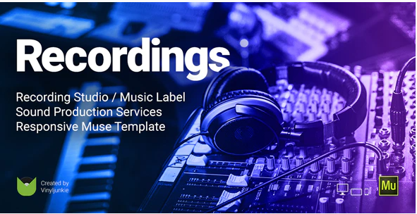 Recordings – Recording Studio / Sound Production / Music Label Responsive Muse Template — Theme by Themeforest