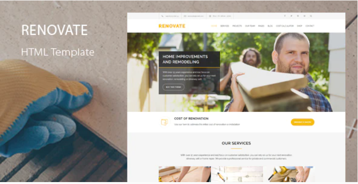 Renovate - Construction Renovation Template