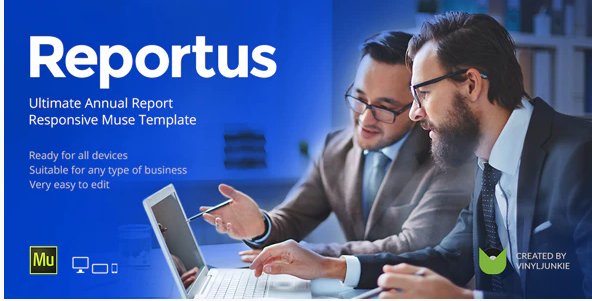 Reportus – Annual Report Responsive Muse Template — Theme by Themeforest