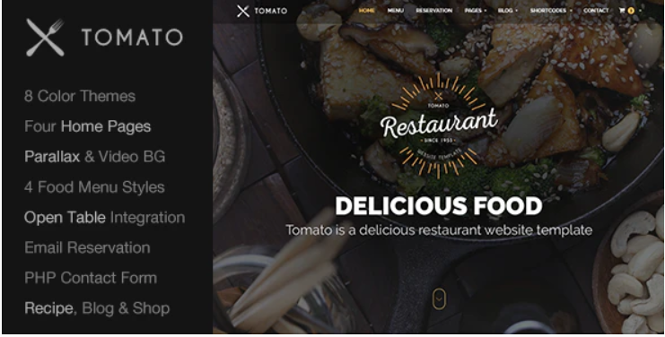 Restaurant Website Template — Responsive HTML5
