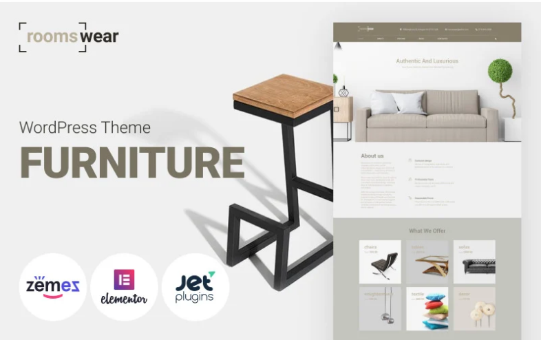 Roomswear - Furniture Elementor WordPress Theme