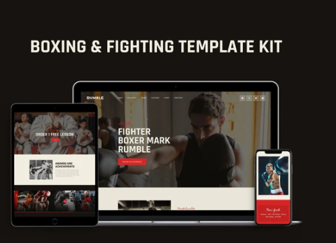 Product Image - Rumble – Boxing, MMA & Fighting Elementor Template Kit