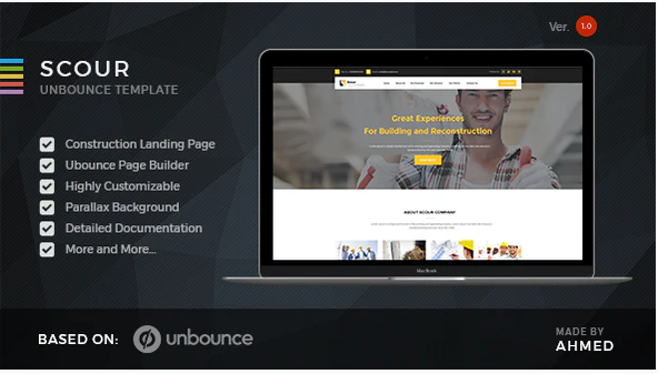 Scour – Construction Unbounce Landing Page — Theme by Themeforest