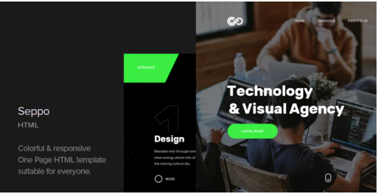 Seppo - Corporate One Page HTML Template