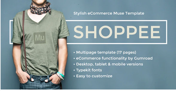 Shoppee – Stylish eCommerce Muse Template — Theme by Themeforest