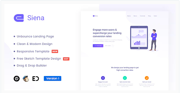 Siena - Marketing Unbounce Landing Page Template