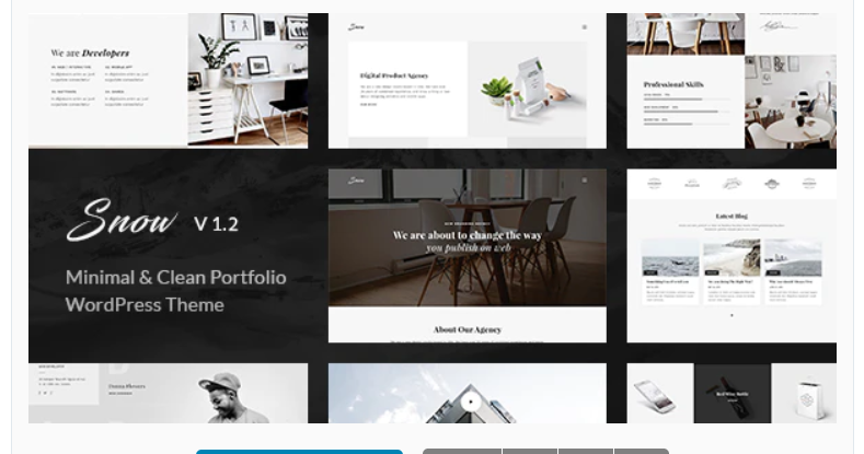 Snow | Minimal & Clean WordPress Portfolio Theme — Theme by Themeforest