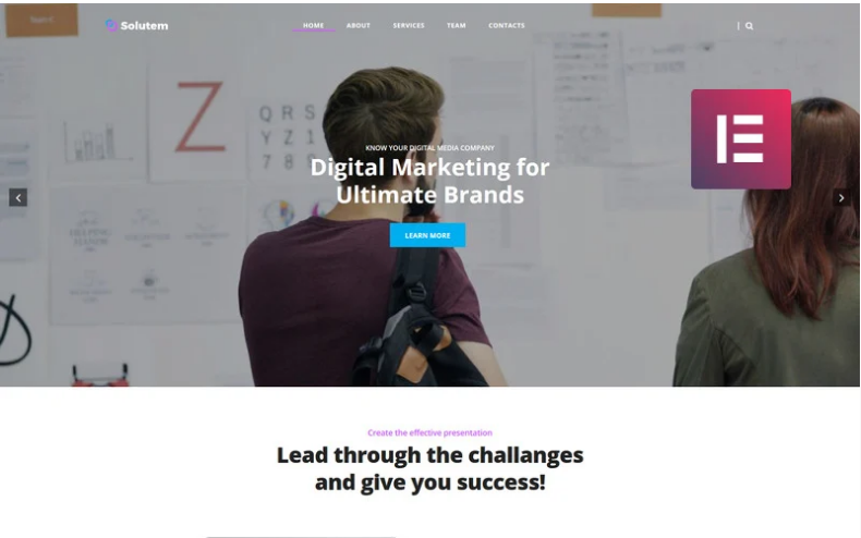 Solutem - Creative Agency Multipurpose Modern Elementor WordPress Theme