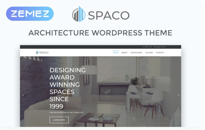 Spaco - Architecture Multipurpose Modern Elementor WordPress Theme