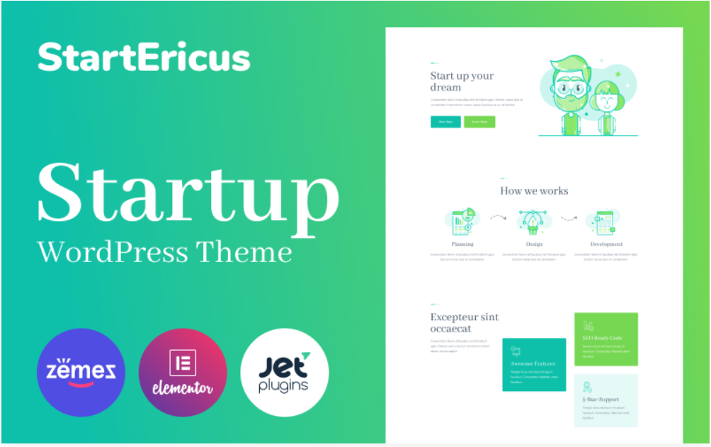 Product Image - StartEricus – Clean and Minimalistic Startup Landing Page WordPress Theme Product Image - StartEricus – Clean and Minimalistic Startup Landing Page WordPress Theme