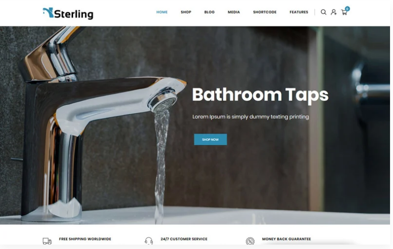 Sterling - Bathroom Accessories Store WooCommerce Theme