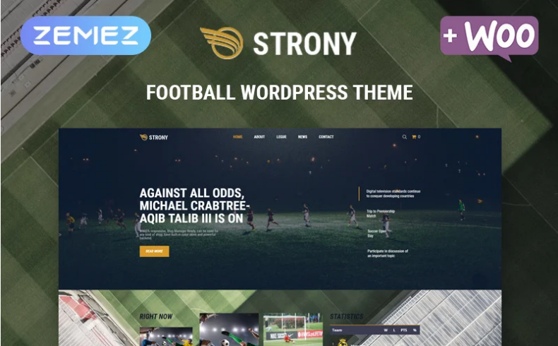 Strony - Sport Classic Elementor WordPress Theme