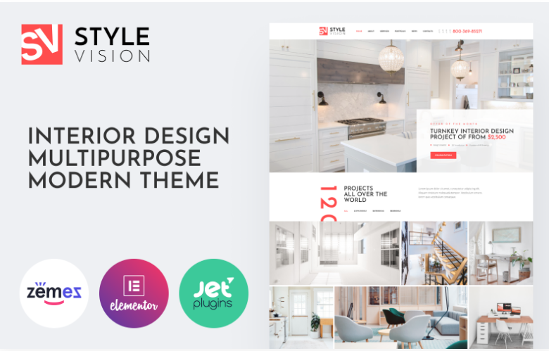 Product Image - Style Vision – Interior Design Multipurpose Modern Elementor WordPress Theme