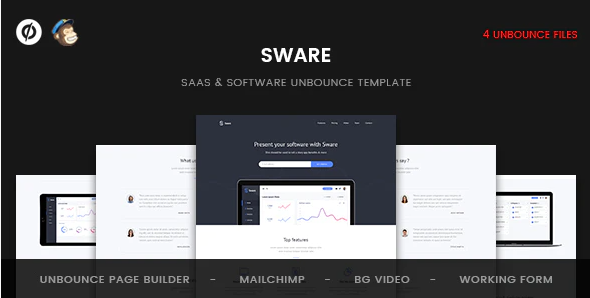 Sware – SaaS & Software Unbounce Template — Theme by Themeforest