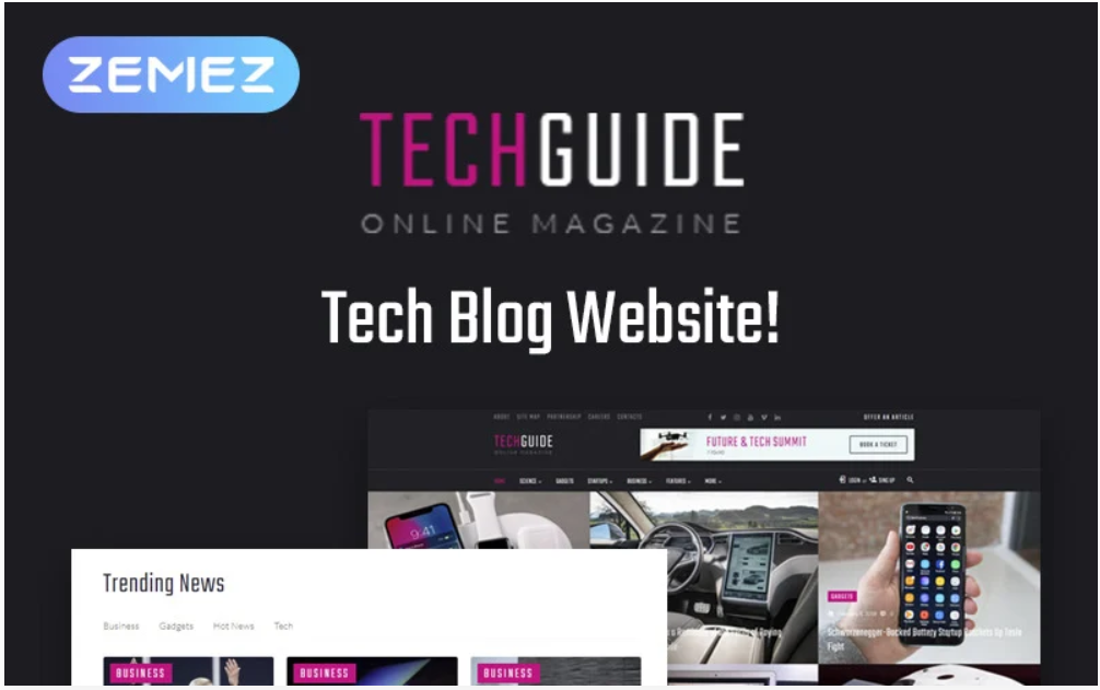 Product Image - Techguide – Tech Blog Elementor WordPress Theme