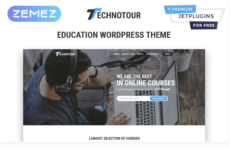 Technotour - Education Courses Minimal Elementor WordPress Theme