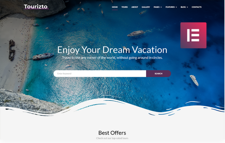 Tourizto - Travel Company Elementor WordPress Theme