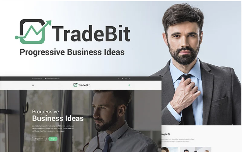 TradeBit - Bitcoin-Trading WordPress Theme
