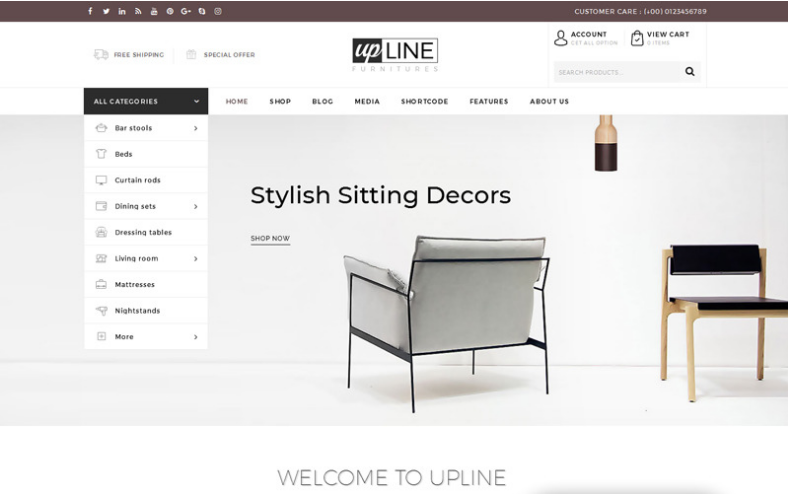 UpLine - Furniture Online Store WooCommerce Theme