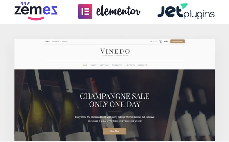 Vinedo - Vinery Elementor WooCommerce Theme