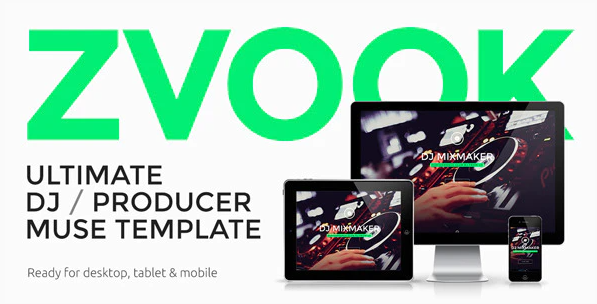 Zvook – Ultimate DJ / Producer / Artist Personal Site Muse Template — Theme by Themeforest