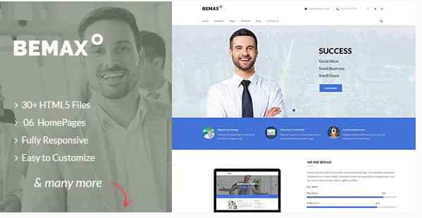 Bemax - Multipurpose Corporate Business HTML5 Template