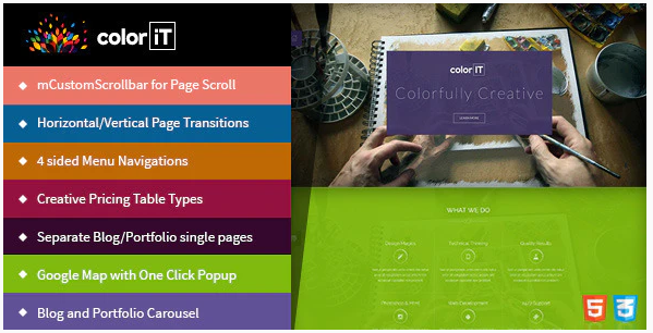 coloriT - Portfolio Single Page HTML