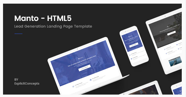 Manto - Lead Generation Landing Page