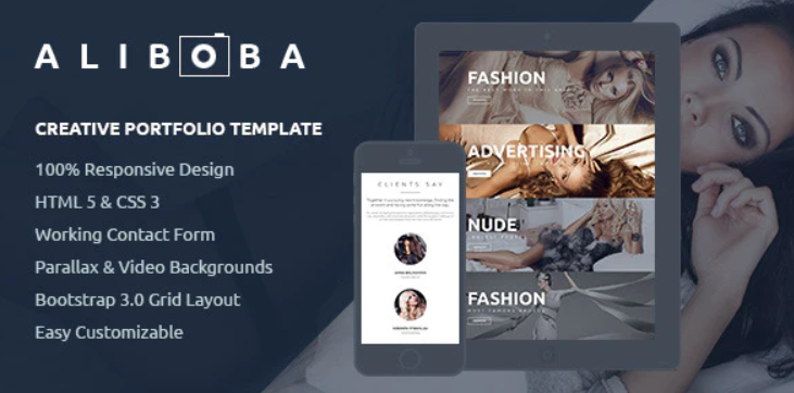 Aliboba | One Page Creative Portfolio Template