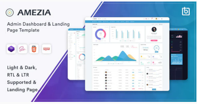 Amezia - Responsive Admin & Dashboard Template