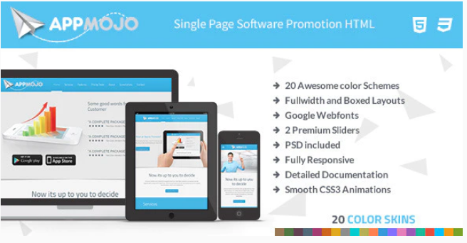 App Mojo - Software Landing Page HTML