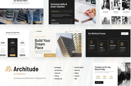 Architude | Architecture Elementor Template Kit