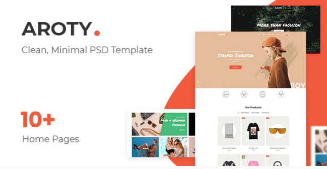 Aroty - Clean, Minimal Shop PSD Template