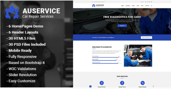 Auservice - Auto Repair HTML5 Template