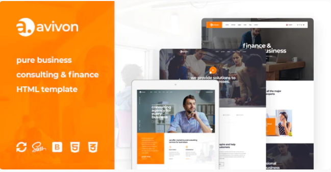 Avivon - Pure Business Consulting & Finance HTML5 Template