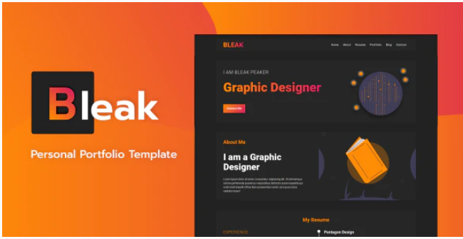 Bleak - Personal Portfolio Template