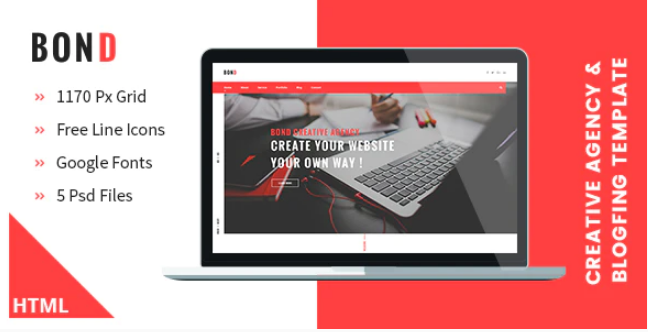 Bond - Creative Agency & Blogging HTML Template