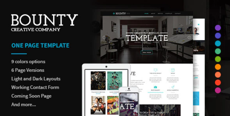 Bounty - Modern Responsive HTML Template