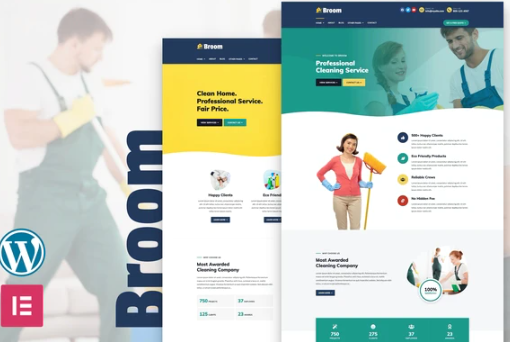 Broom - Elementor Cleaning Company Template Kit