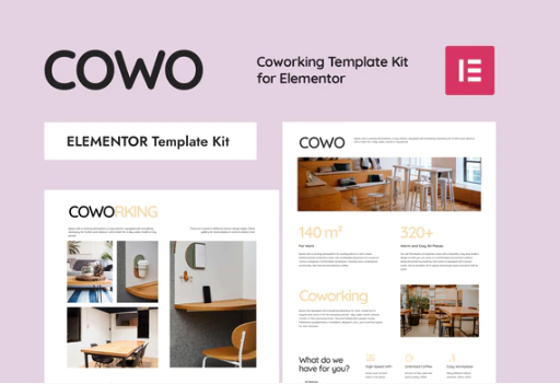 COWO - Coworking Elementor Template Kit