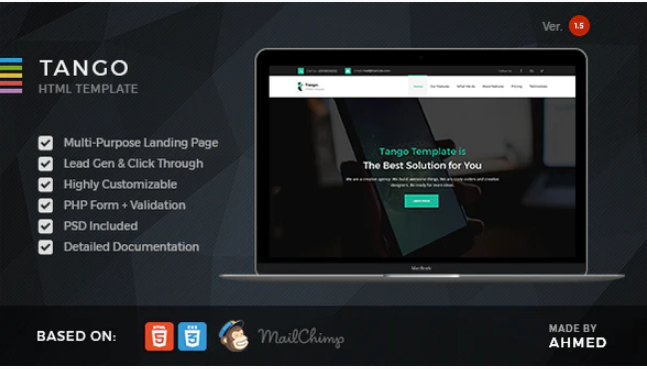Tango - Responsive Multi-Purpose Landing Page