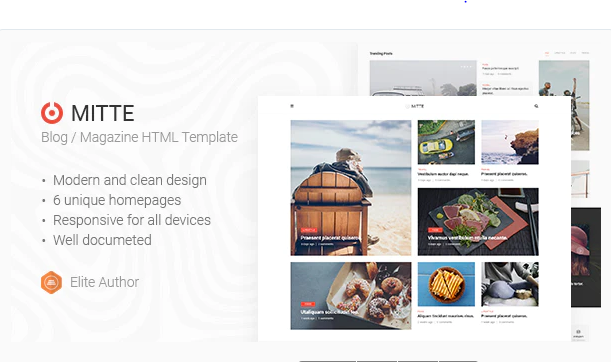 Mite - Simple Blog HTML5 Template