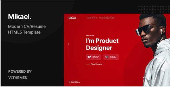 Mikael - Modern & Creative CV/Resume HTML5 Template
