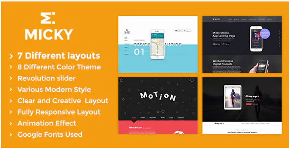 Micky - App showcase Template