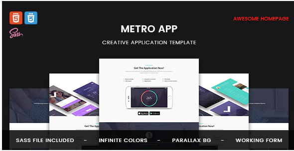 Metro App - Application HTML5 Template